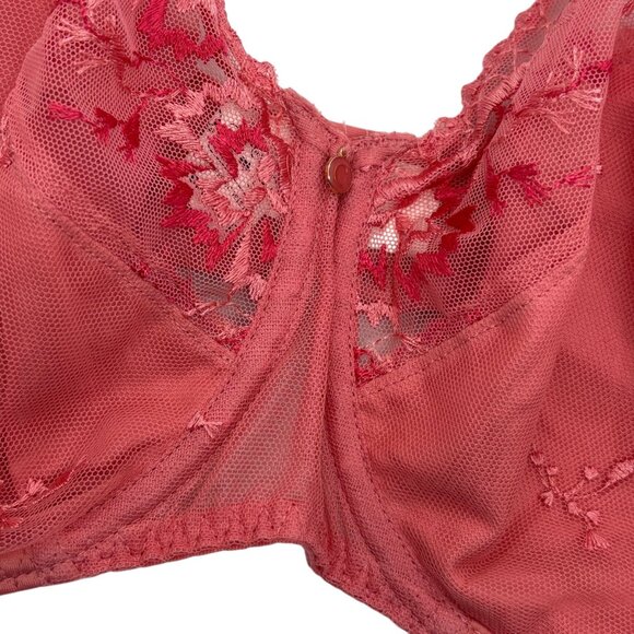 Chantelle C16B10 Every Curve Full Coverage Unlined Bra - Scarlet/Peach 34DDDD - Picture 3 of 6